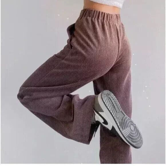 BDG Urban Outfitters OB1281524 Women's Sz XS Brown Blaine Corduroy Puddle Pants - Picture 11 of 11